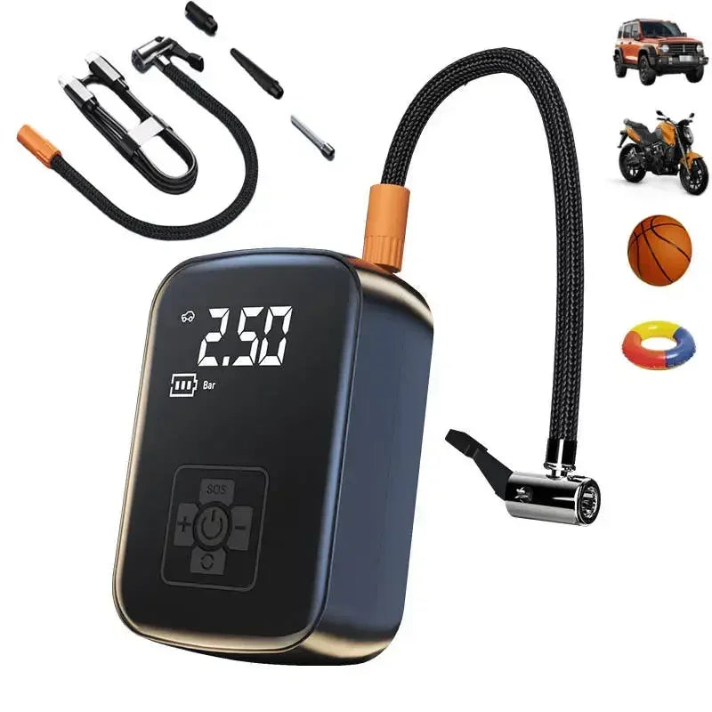 Portable Car Air Pump Wireless Intelligent Digital Display Tire Gases Machines Car Air Compressor Electric Tire Inflator Pump